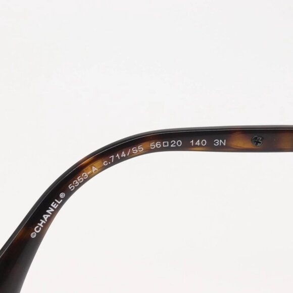 CHANEL Sunglasses plastic Brown CC Auth 145548 main image 4